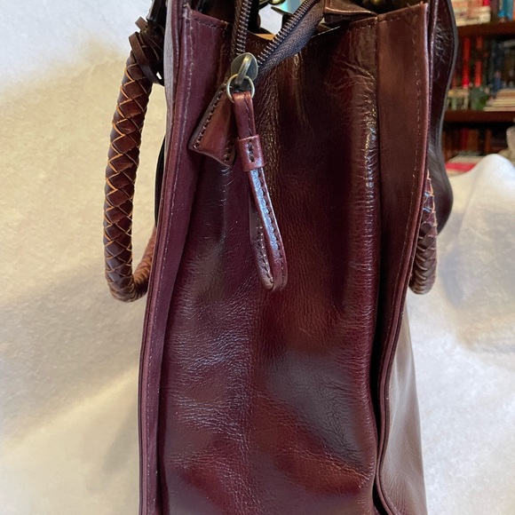 RARE FIND Switch It by Nan - Brown Satchel Tote Purse with Removable Strap - Picture 4 of 8